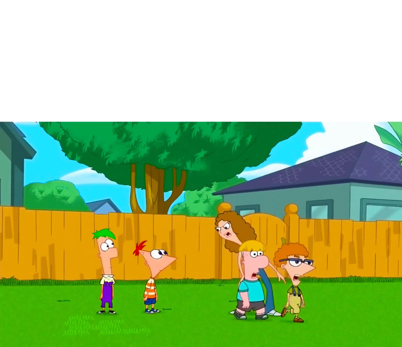 Bien hecho rompieron sus cerebros: Thaddeus y Thor quedan atontados por las construcciones de Phineas y Ferb.